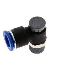 Flow Control Valve Meter-Out Elbow 12 mm - R3/8'' Brass/PA 66 Locknut