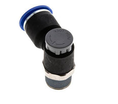 L-stuk Regelventiel 12 mm - R3/8'' Regeling-Uit Messing/Nylon Borgmoer