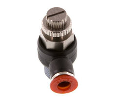 L-stuk Regelventiel 6 mm - R1/4'' Regeling-in Messing/Nylon