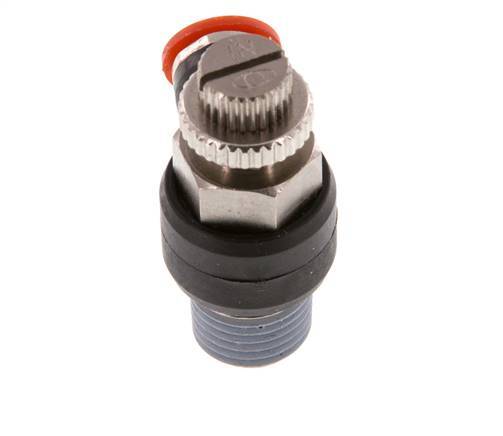 L-stuk Regelventiel 6 mm - R1/4'' Regeling-in Messing/Nylon