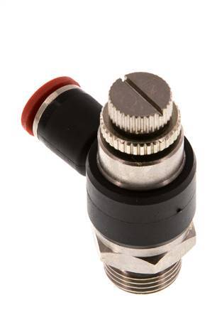 L-stuk Regelventiel 8 mm - G3/8'' Regeling-in Messing/Nylon