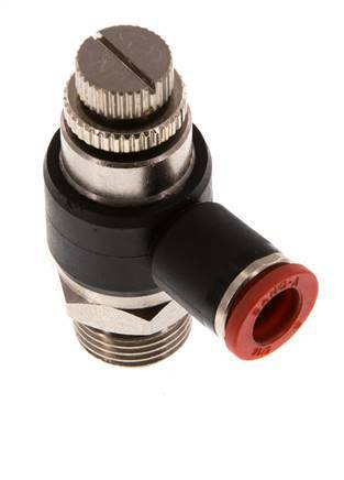 L-stuk Regelventiel 8 mm - G3/8'' Regeling-in Messing/Nylon