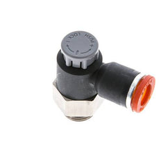 L-stuk Regelventiel 8 mm - G1/4'' Regeling-in Messing/Nylon Borgmoer