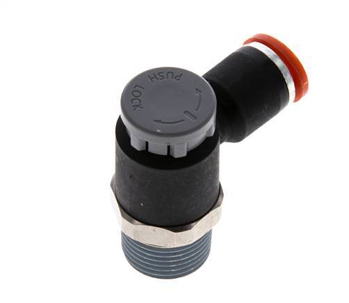 L-stuk Regelventiel 8 mm - R3/8'' Regeling-in Messing/Nylon Borgmoer