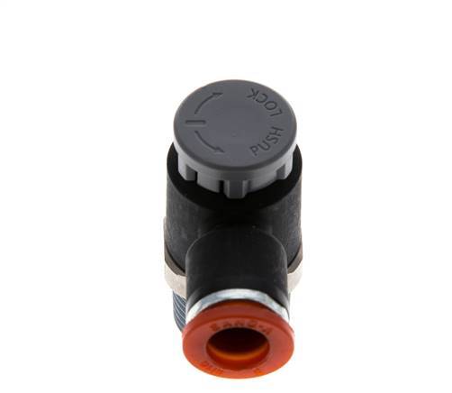 L-stuk Regelventiel 8 mm - R3/8'' Regeling-in Messing/Nylon Borgmoer