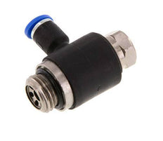 L-stuk Regelventiel 4 mm - G1/4'' Regeling-Uit Messing/Nylon Sleufschroef
