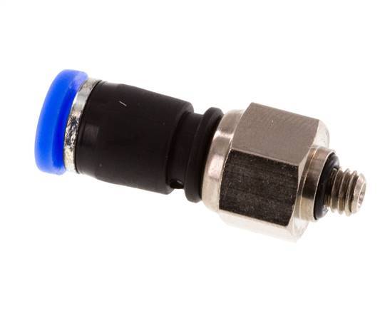 4mm & M5 Draaidoorvoer Insteek Buitendraad Vernikkeld Messing/PBT NBR