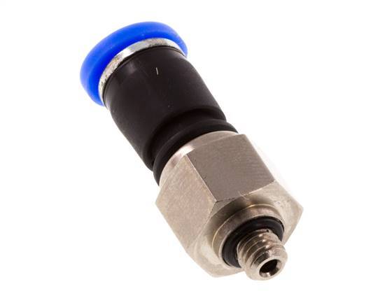 4mm & M5 Draaidoorvoer Insteek Buitendraad Vernikkeld Messing/PBT NBR