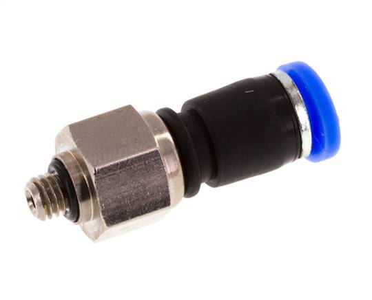4mm & M5 Draaidoorvoer Insteek Buitendraad Vernikkeld Messing/PBT NBR