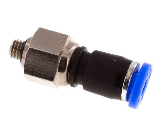 4mm & M5 Draaidoorvoer Insteek Buitendraad Vernikkeld Messing/PBT NBR