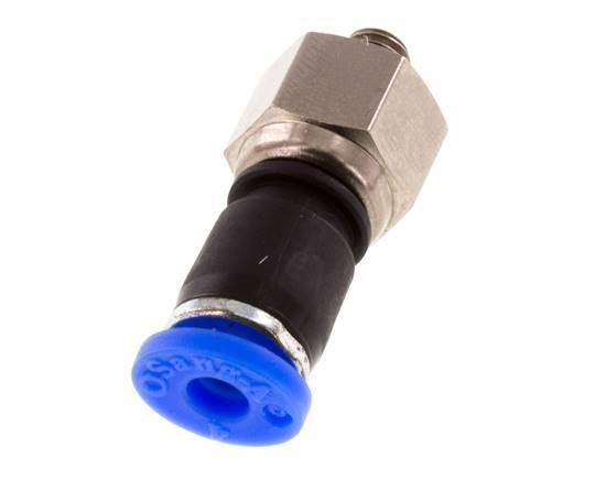 4mm & M5 Draaidoorvoer Insteek Buitendraad Vernikkeld Messing/PBT NBR