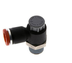 L-stuk Regelventiel 8 mm - R1/4'' Regeling-in Messing/Nylon Borgmoer