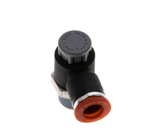 L-stuk Regelventiel 8 mm - R1/4'' Regeling-in Messing/Nylon Borgmoer