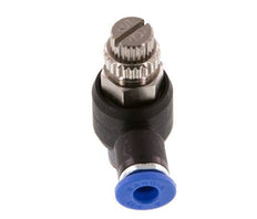 L-stuk Regelventiel 4 mm - R1/8'' Regeling-Uit Messing/Nylon