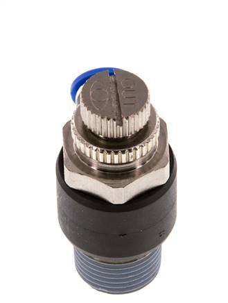 L-stuk Regelventiel 6 mm - R3/8'' Regeling-Uit Messing/Nylon