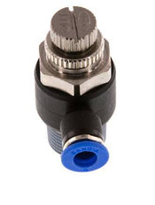 L-stuk Regelventiel 6 mm - R3/8'' Regeling-Uit Messing/Nylon