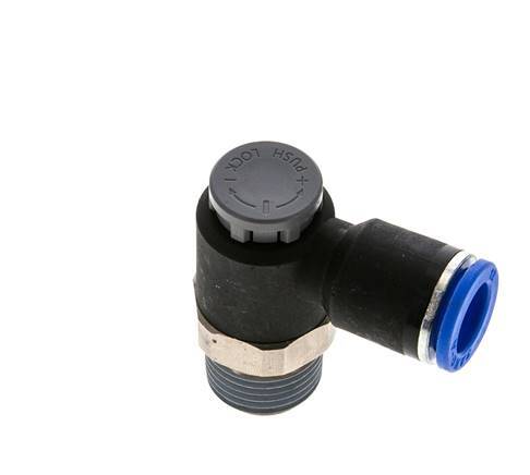 L-stuk Regelventiel 12 mm - R1/2'' Regeling-Uit Messing/Nylon Borgmoer