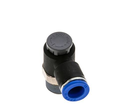 L-stuk Regelventiel 12 mm - R1/2'' Regeling-Uit Messing/Nylon Borgmoer