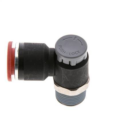 L-stuk Regelventiel 12 mm - R3/8'' Regeling-in Messing/Nylon Borgmoer