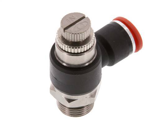 L-stuk Regelventiel 10 mm - G3/8'' Regeling-in Messing/Nylon