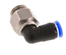 8mm & G3/8'' L-stuk Draaidoorvoer Insteek Buitendraad Vernikkeld Messing/PBT NBR