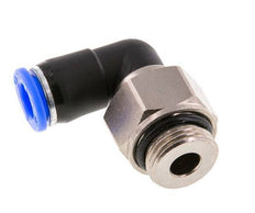 8mm & G3/8'' L-stuk Draaidoorvoer Insteek Buitendraad Vernikkeld Messing/PBT NBR
