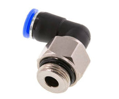 8mm & G3/8'' L-stuk Draaidoorvoer Insteek Buitendraad Vernikkeld Messing/PBT NBR