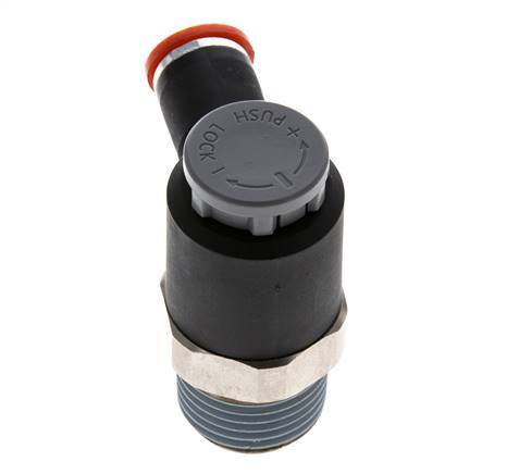 L-stuk Regelventiel 8 mm - R1/2'' Regeling-in Messing/Nylon Borgmoer