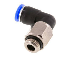 8mm & G1/4'' L-stuk Draaidoorvoer Insteek Buitendraad Vernikkeld Messing/PBT NBR