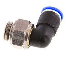 10mm & G3/8'' L-stuk Draaidoorvoer Insteek Buitendraad Vernikkeld Messing/PBT NBR