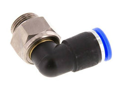 10mm & G3/8'' L-stuk Draaidoorvoer Insteek Buitendraad Vernikkeld Messing/PBT NBR