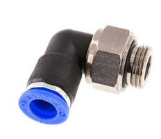 10mm & G3/8'' L-stuk Draaidoorvoer Insteek Buitendraad Vernikkeld Messing/PBT NBR