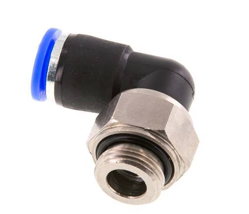 10mm & G3/8'' L-stuk Draaidoorvoer Insteek Buitendraad Vernikkeld Messing/PBT NBR