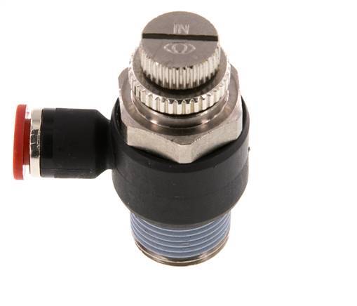 L-stuk Regelventiel 6 mm - R3/8'' Regeling-in Messing/Nylon