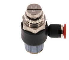 L-stuk Regelventiel 6 mm - R3/8'' Regeling-in Messing/Nylon