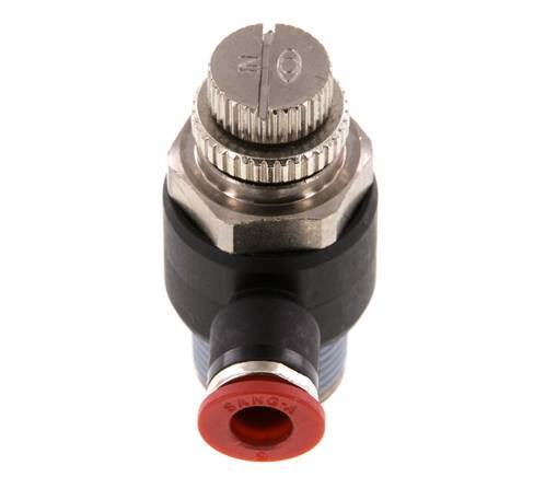 L-stuk Regelventiel 6 mm - R3/8'' Regeling-in Messing/Nylon