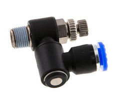 Draaibaar Regelventiel 6 mm - R1/8'' Regeling-Uit Messing/Nylon