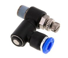 Draaibaar Regelventiel 6 mm - R1/8'' Regeling-Uit Messing/Nylon
