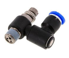 Draaibaar Regelventiel 6 mm - R1/8'' Regeling-Uit Messing/Nylon