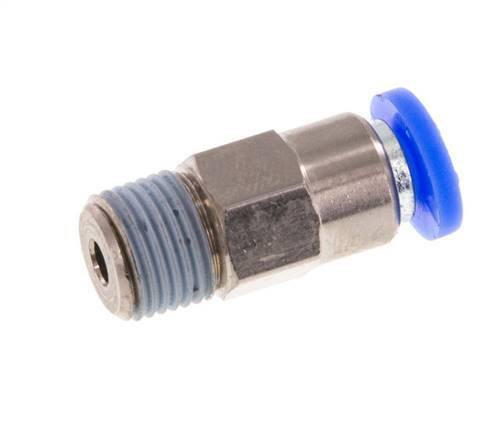 4mm & R1/8'' Regeling-In Vernikkeld Messing/PBT Terugslagklep Insteekkoppeling Buitendraad 0.2-10 bar