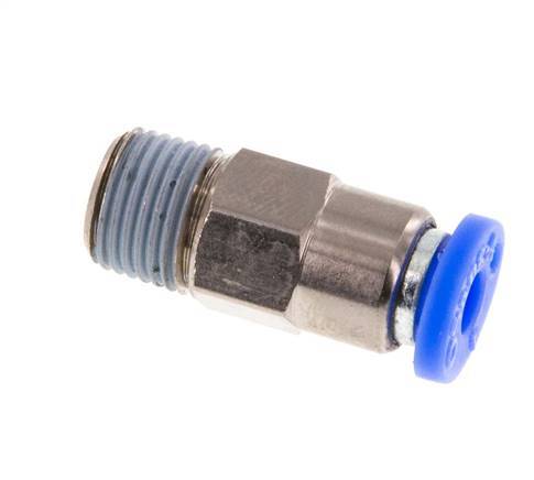 4mm & R1/8'' Regeling-In Vernikkeld Messing/PBT Terugslagklep Insteekkoppeling Buitendraad 0.2-10 bar