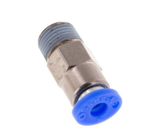 4mm & R1/8'' Regeling-In Vernikkeld Messing/PBT Terugslagklep Insteekkoppeling Buitendraad 0.2-10 bar
