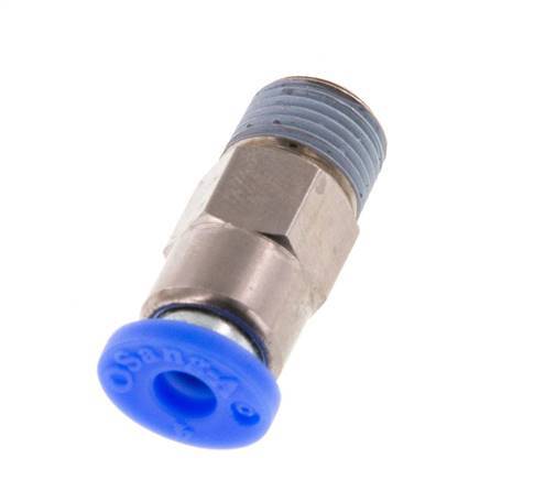 4mm & R1/8'' Regeling-In Vernikkeld Messing/PBT Terugslagklep Insteekkoppeling Buitendraad 0.2-10 bar