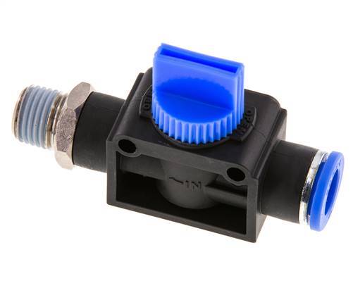 10 mm - R1/4'' Kunststof/Messing 3/2-Weg Handafsluiter Ontluchting aan Draadzijde