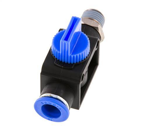 10 mm - R1/4'' Kunststof/Messing 3/2-Weg Handafsluiter Ontluchting aan Draadzijde