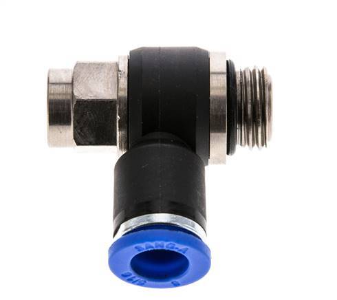 L-stuk Regelventiel 8 mm - G1/4'' Regeling-Uit Messing/Nylon Sleufschroef