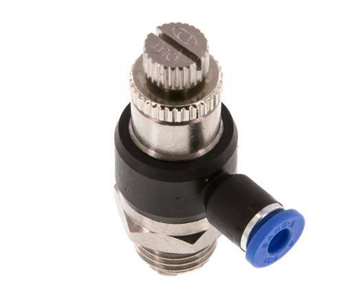 L-stuk Regelventiel 4 mm - G1/4'' Regeling-Uit Messing/Nylon