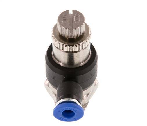 L-stuk Regelventiel 4 mm - G1/4'' Regeling-Uit Messing/Nylon
