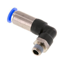 8mm & R1/8'' Zelfsluitende L-insteekkoppeling Vernikkeld messing/PBT buitendraad 0-10 bar [2 Stuks]