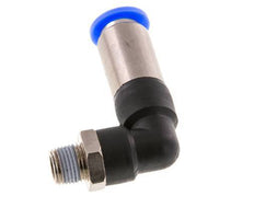 8mm & R1/8'' Zelfsluitende L-insteekkoppeling Vernikkeld messing/PBT buitendraad 0-10 bar [2 Stuks]